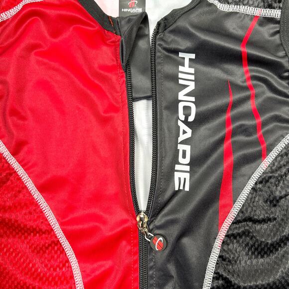 Hincapie Sleeveless Cycling Jersey Women's Large Red/Black Full Zip Vest Tank - Picture 5 of 9
